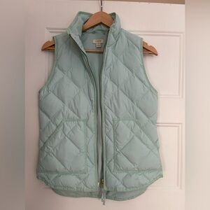 Turquoise Jcrew Quilted Vest XS